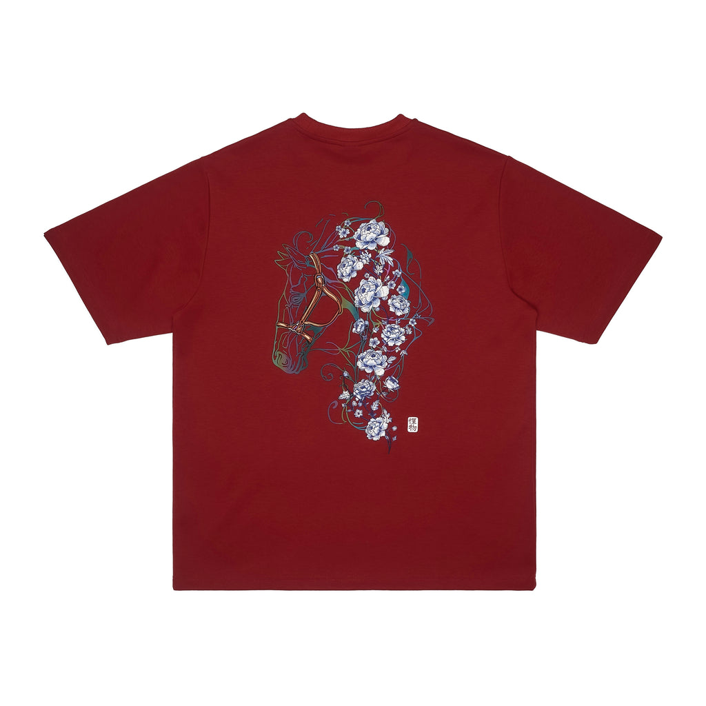 MONZTR Mythical - Floral Stallion (Burgundy)